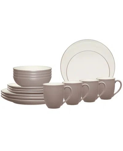 Noritake Colorwave Coupe 16 Pc. Dinnerware Set, Service For 4 In Clay