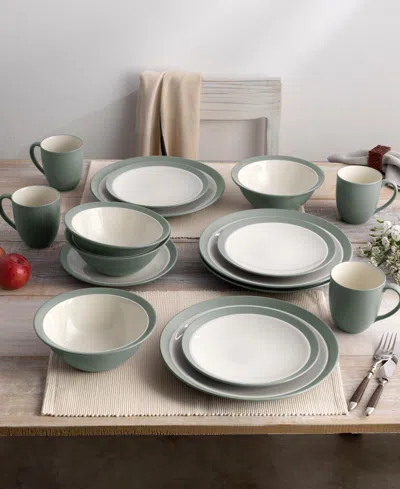 Noritake Colorwave Curve 16 Pc. Dinnerware Set, Service For 4 In Green