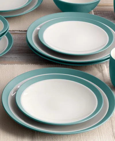 Noritake Colorwave Curve 16 Pc. Dinnerware Set, Service For 4 In Turquoise
