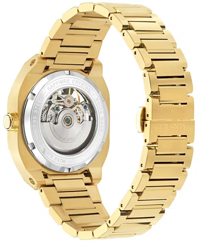 Versace V-contempo Gmt Automatic Watch In Gold