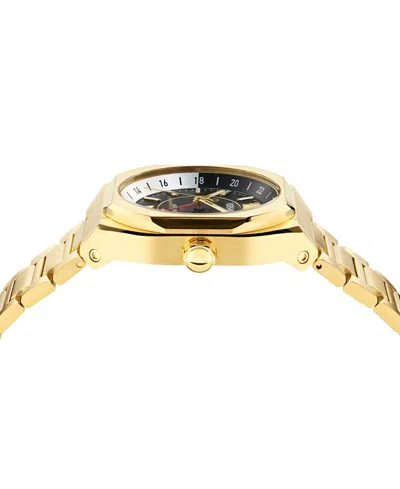 Versace V-contempo Gmt Automatic Watch In Gold