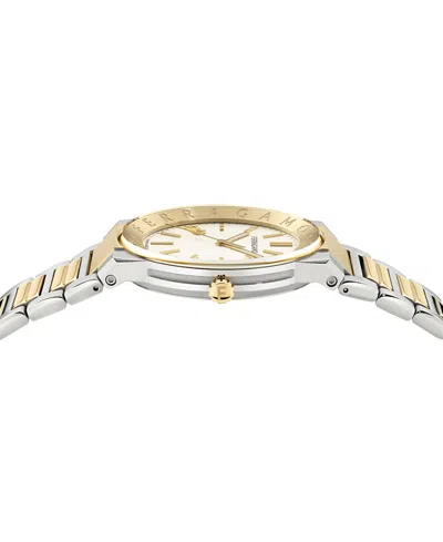 Ferragamo Sapphire Watch In Stainless Steel/ip Yellow Gold