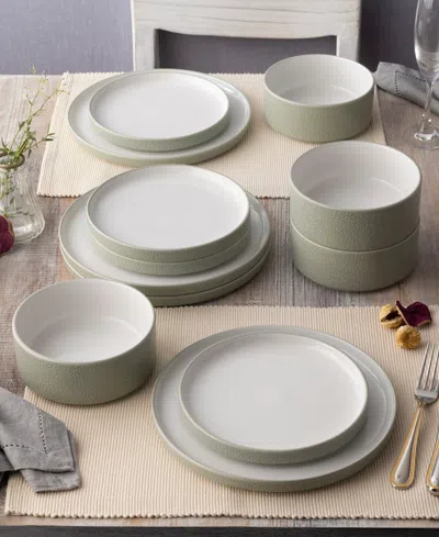 Noritake Colortex Stone Stax Cereal Bowls, Set Of 4 In Sage