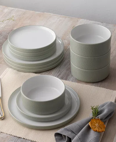 Noritake Colortex Stone Stax Cereal Bowls, Set Of 4 In Sage