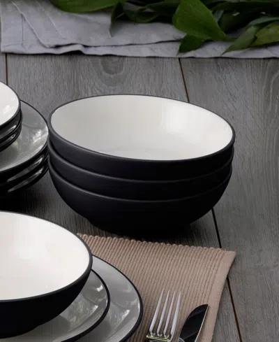 Noritake Colorwave Coupe 16 Pc. Dinnerware Set, Service For 4 In Graphite