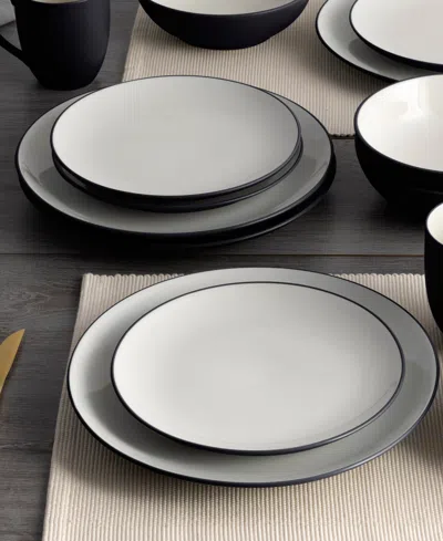 Noritake Colorwave Coupe 16 Pc. Dinnerware Set, Service For 4 In Graphite