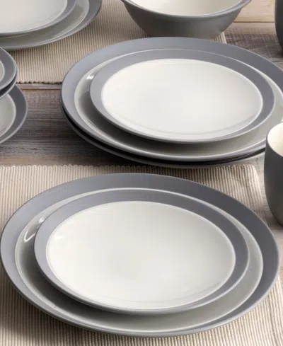 Noritake Colorwave Curve 16 Pc. Dinnerware Set, Service For 4 In Slate