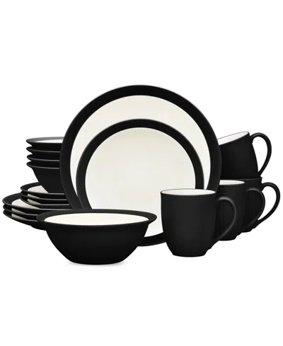 Noritake Colorwave Curve 16 Pc. Dinnerware Set, Service For 4 In Graphite