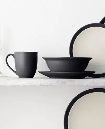 Noritake Colorwave Curve 16 Pc. Dinnerware Set, Service For 4 In Graphite