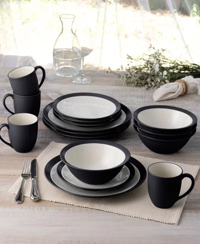 Noritake Colorwave Curve 16 Pc. Dinnerware Set, Service For 4 In Graphite