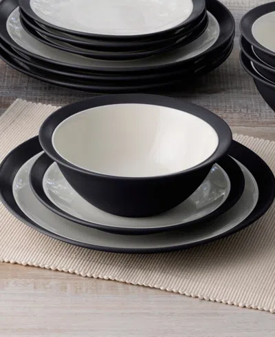Noritake Colorwave Curve 16 Pc. Dinnerware Set, Service For 4 In Graphite