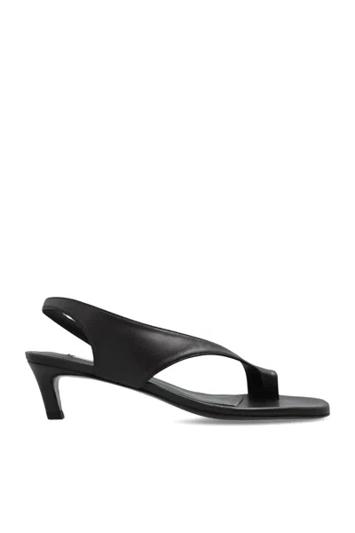 Totême Toteme Kitten Heel Slingback Sandal In Black