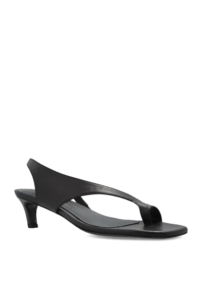 Totême Toteme Kitten Heel Slingback Sandal In Black