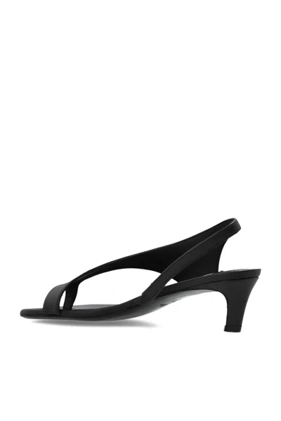 Totême Toteme Kitten Heel Slingback Sandal In Black
