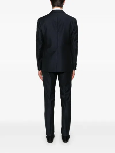 Tagliatore Wool Suit In Blue
