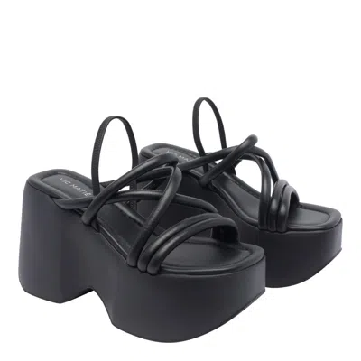 Vic Matie Yoko Platform Sandals In Black