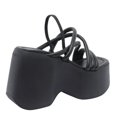 Vic Matie Yoko Platform Sandals In Black