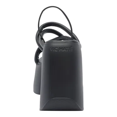 Vic Matie Yoko Platform Sandals In Black