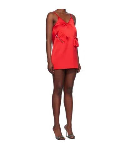 We11 Done Red Pocket Minidress In Red