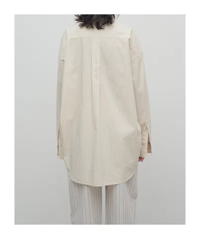 The Row Striped Caster Shirt In White