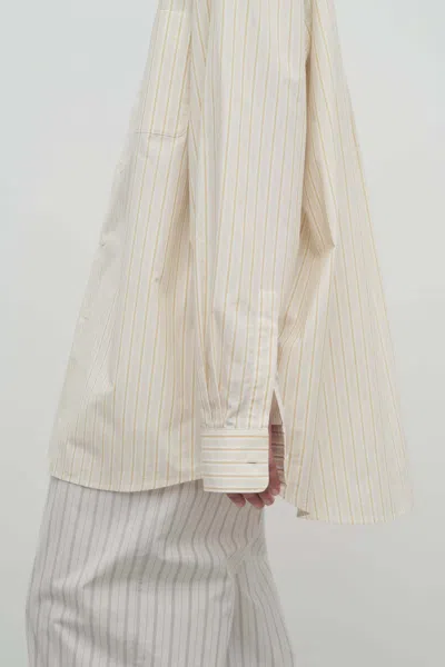 The Row Striped Caster Shirt In White