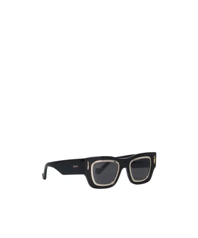 Loewe Signature Square Acetate Sunglasses In Black
