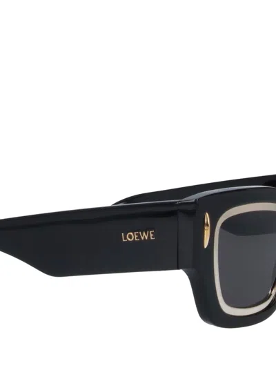Loewe Signature Square Acetate Sunglasses In Black