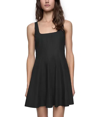 Rebecca Minkoff Selena Seamed Dress In True Black