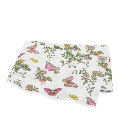 Matouk Baudin Butterfly 500 Thread Count Cotton Percale Fitted Sheet In Pink