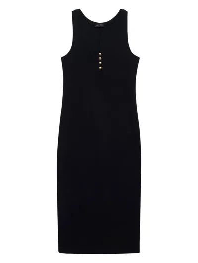 Anine Bing Alessia Tank Midi Dress In Black