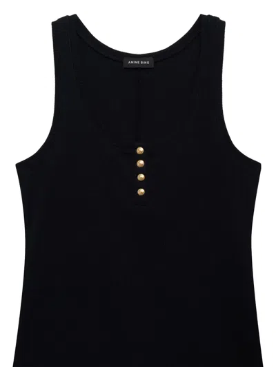 Anine Bing Alessia Tank Midi Dress In Black
