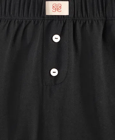 State Of Day Women's Short-sleeve Boxer Pajama Set Xs-3x, Exclusively At Macy's In Deep Black