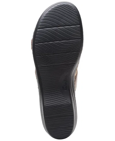 Clarks Merliah Karli Womens Leather Slip On Strappy Sandals In Metallic Leather