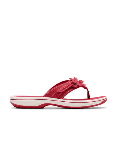 Clarks Cloudsteppers Women's Breeze Opal H Sandals In Cherry Synthetic