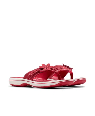 Clarks Cloudsteppers Women's Breeze Opal H Sandals In Cherry Synthetic