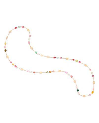 Marco Bicego 18k Yellow Gold Lunaria Tourmaline Multicolor Tourmaline Long Length Statement Necklace, 37.8 In Gold