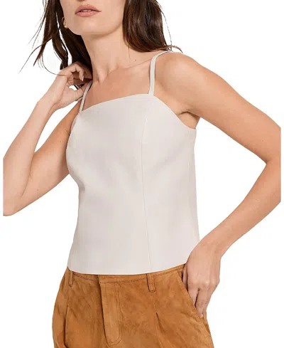 As By Df Penny Recycled Leather Cami Top In Buttercream