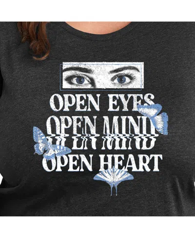 Hybrid Apparel Open Eyes Tee Plus Size Graphic Tee In Grey