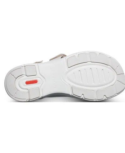 Rockport Women's Qwera Open Toe Strappy Casual Wedge Sandals In Ivory Leather