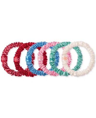Slip Pure Silk Skinny Scrunchies With Complimentary Pouch In Multi