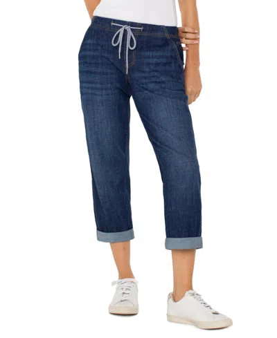 Liverpool Los Angeles Charlie Cuffed Mid Rise Crop Slim Jeans In San Gabriel