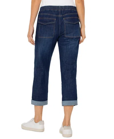 Liverpool Los Angeles Charlie Cuffed Mid Rise Crop Slim Jeans In San Gabriel