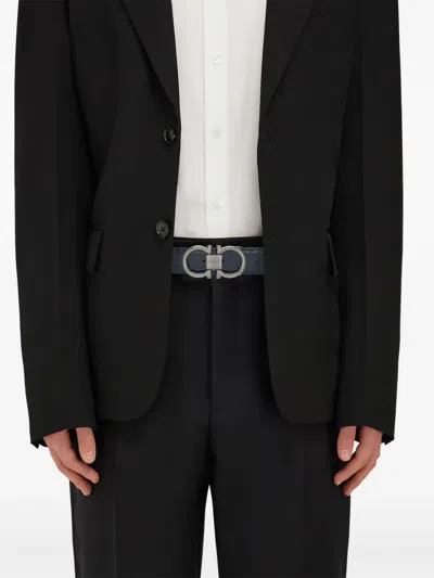 Ferragamo Gancini Belt In Blue