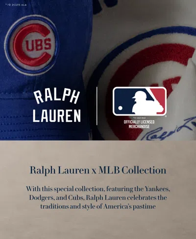 Polo Ralph Lauren Cubs Satin Jacket In Blue