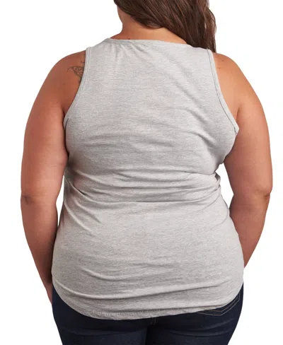 Hybrid Apparel Sun Moon Plus Size Graphic Tank In Grey