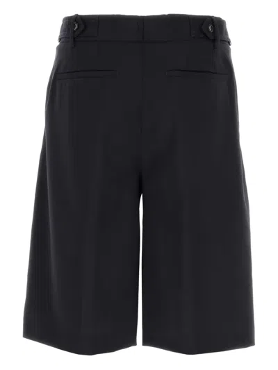 Pt Torino Bermuda In Misto Poliestere Stretch Nero Uomo In Blue