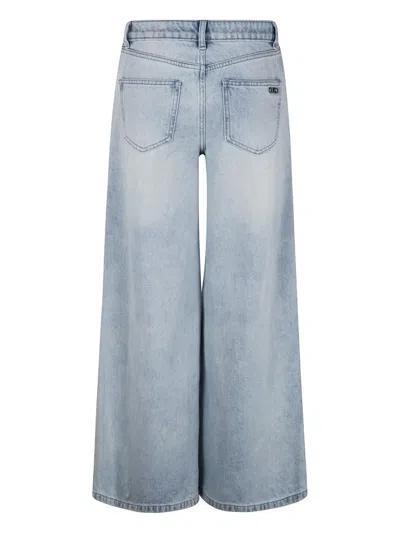 Michael Michael Kors Super Wide Leg Jeans In Blue