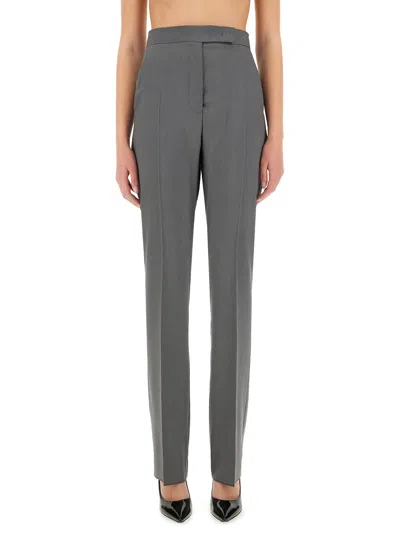 Max Mara Turbigo Pleat Detailed Striaght Leg Trousers In Grey