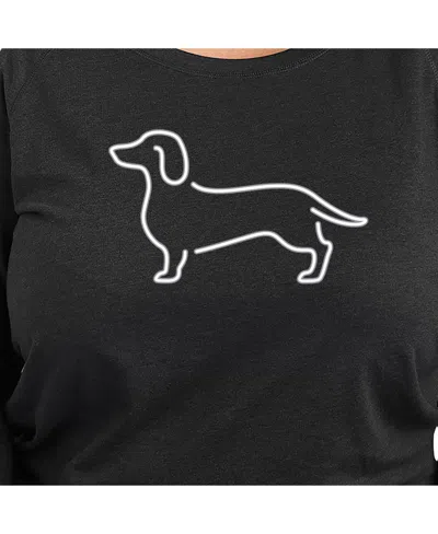 Hybrid Apparel Dachshund Plus Size Graphic Pullover In Grey