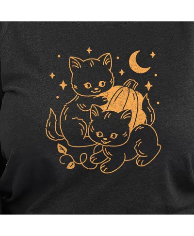 Hybrid Apparel Halloween Cats Plus Size Graphic Pullover In Grey